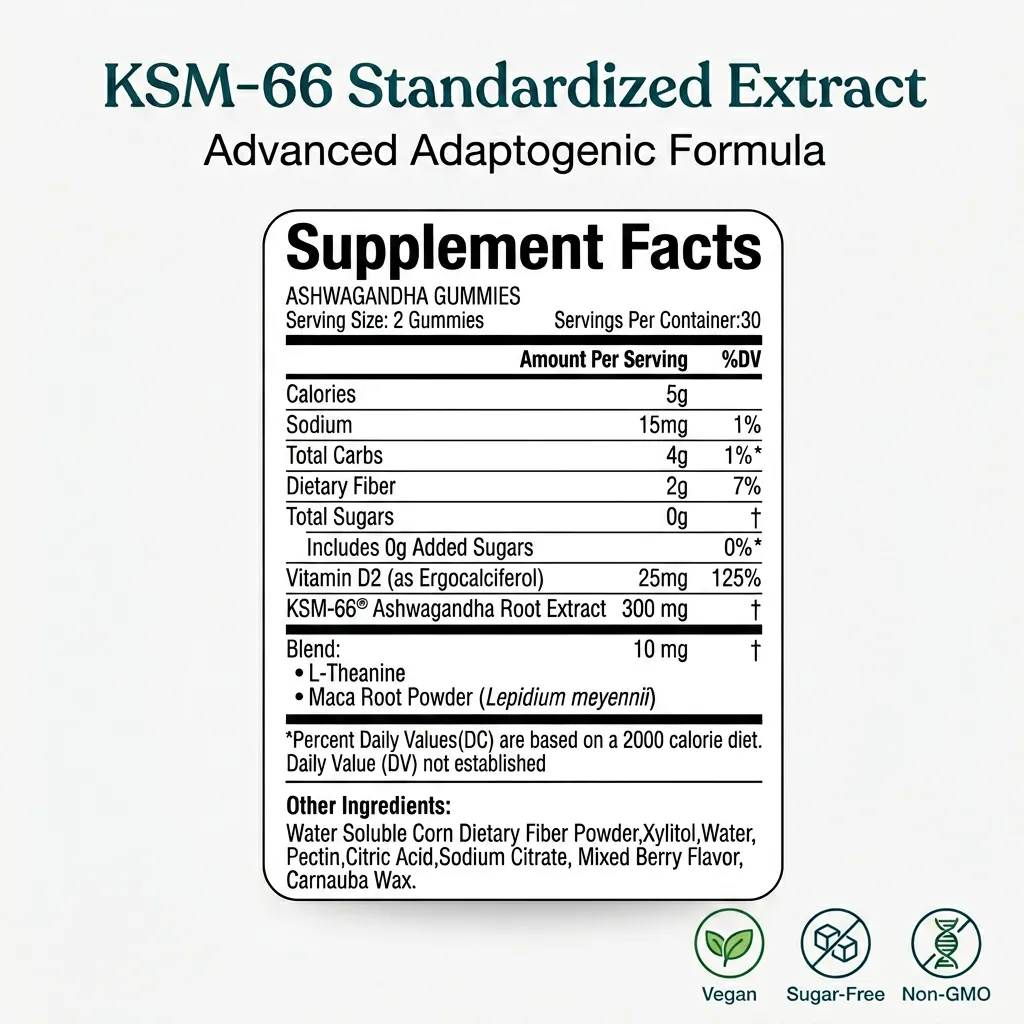 Ashwagandha Gummies for Women and Men Stress Relief and Vitality Support Private Label OEM Bulk