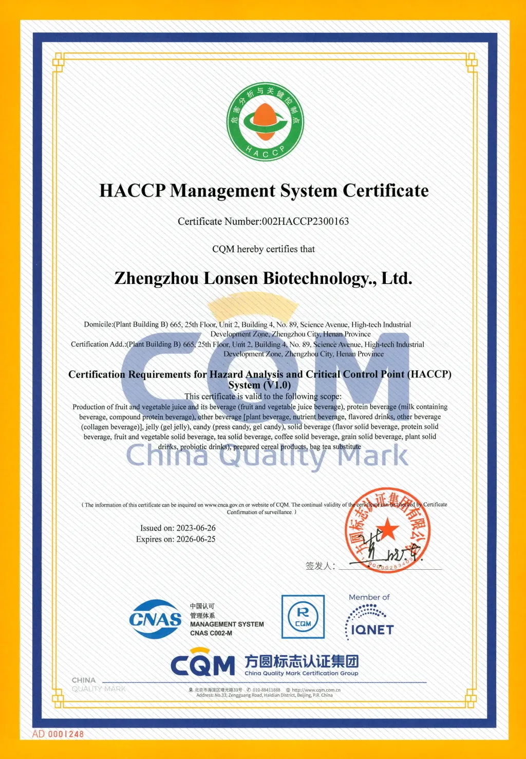 HACCP Certification